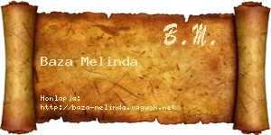 Baza Melinda névjegykártya